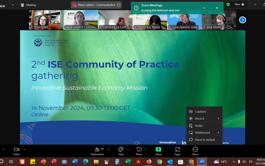 Participation of OliveOilMedNet project in 2nd ISE Community of Practice (CoP) gathering