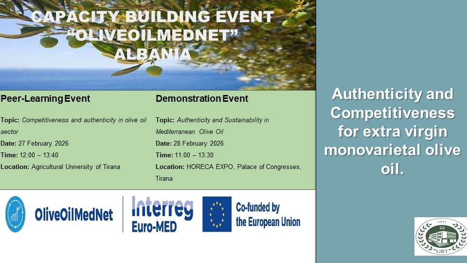 Organisation of two Capacity Building Events 27 and  28 February 2026 in Tirana