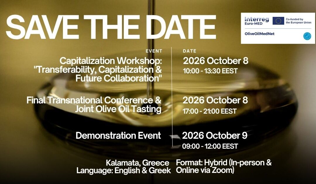 SAVE THE DATE | OliveOilMedNet Final Events